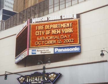 NYC Memorial Day October 12, 2002